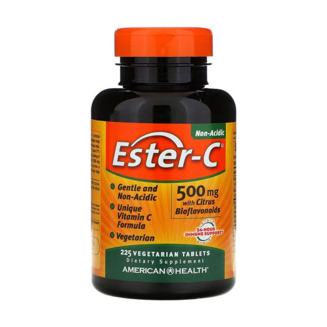 foto харчова добавка в таблетках american health ester-c 500 мг з цитрусовими біофлавоноїдами, 225 шт