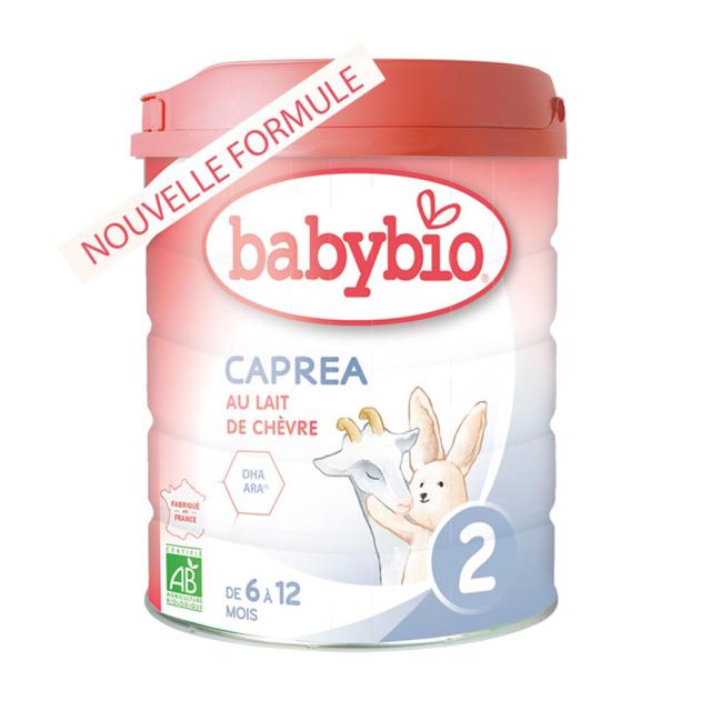 foto органічна суха суміш для подальшого годування babybio caprea2 на основі козячого молока, для дітей від 6 до 12 місяців, 800 г