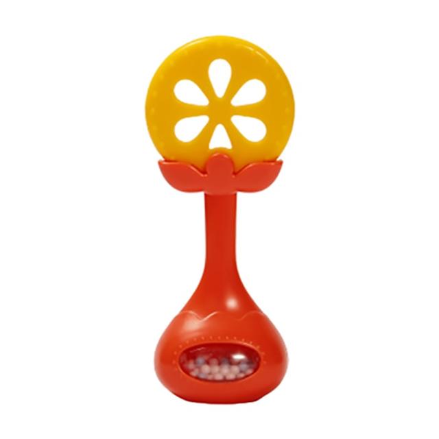 foto дитяча іграшка прорізувач-брязкальце lindo апельсин, від 3 місяців (б 388)