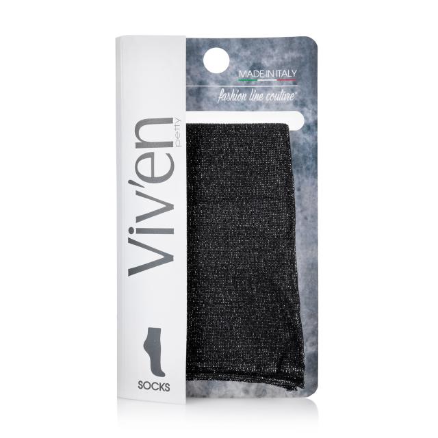 foto шкарпетки жіночі viv'en petty w 710 срібно-чорні