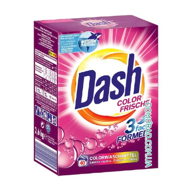 foto пральний порошок dash color frische для кольорових речей, 40 циклів прання, 2.6 кг