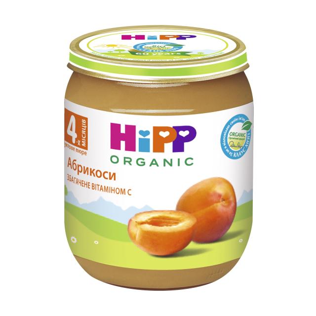 foto дитяче фруктове пюре hipp organic абрикоси, з 4 місяців, 125 г