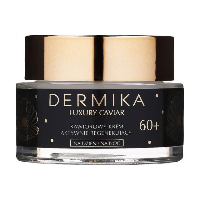 foto відновлювальний крем для обличчя dermika luxury caviar cream 60+ проти зморщок, 50 мл