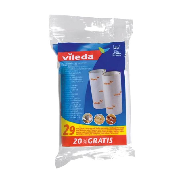 foto запасний блок для ролера для чищення одягу vileda (спіральний), 2 шт*29 аркушів