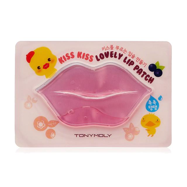 foto гідрогелева маска-патч для губ tony moly kiss kiss lovely lip patch, 10 г