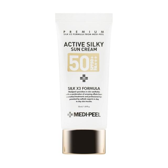 foto сонцезахисний крем для обличчя medi-peel active silky sun cream spf50+/pa+++, 50 мл