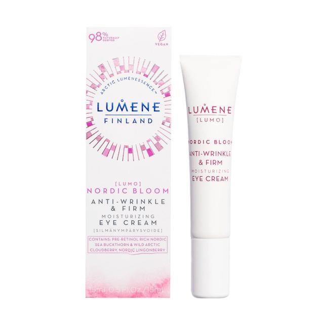 foto крем для шкіри навколо очей lumene lumo nordic bloom anti-wrinkle & firm eye cream, 15 мл