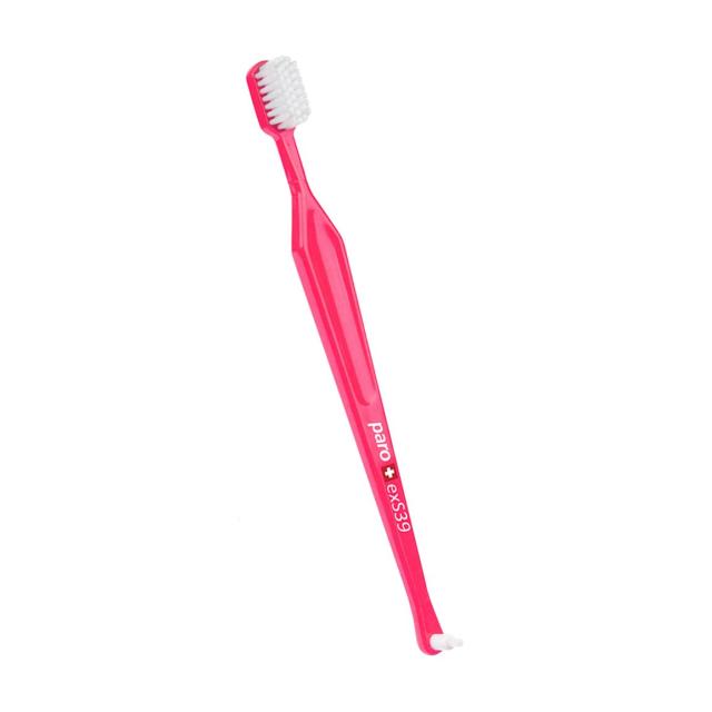 foto зубна щітка paro swiss classic exs39, ультрам'яка, рожева, 1 шт (у поліетиленовій упаковці)