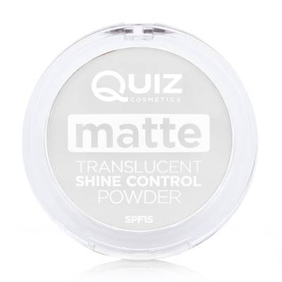 Podrobnoe foto матувальна пудра для обличчя quiz cosmetics matte translucent shine control powder контроль блиску, spf 15, white, 12 г
