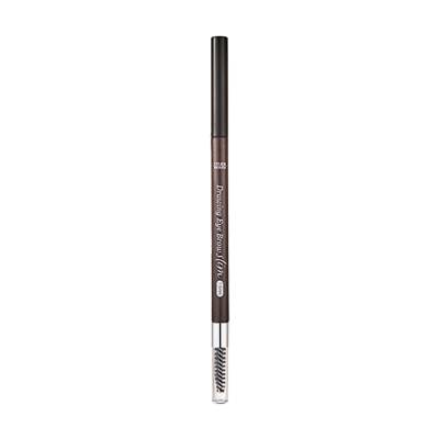 Podrobnoe foto тонкий олівець для брів etude house drawing slim eyebrow зі щіточкою, 6 soft black, 0.05 г