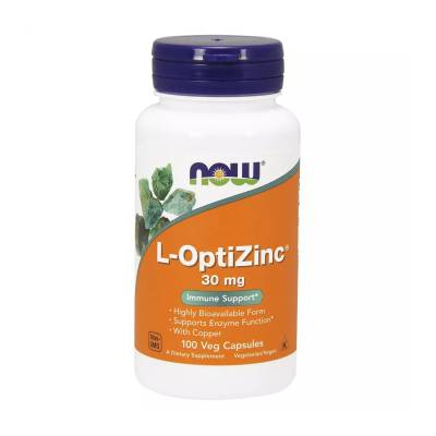 Podrobnoe foto харчова добавка в капсулах now foods l-optizinc l-оптіцинк, 30 мг, 100 шт