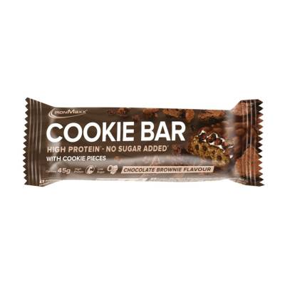 Podrobnoe foto батончик з високим вмістом протеїну ironmaxx cookie bar шоколадний брауні, 45 г