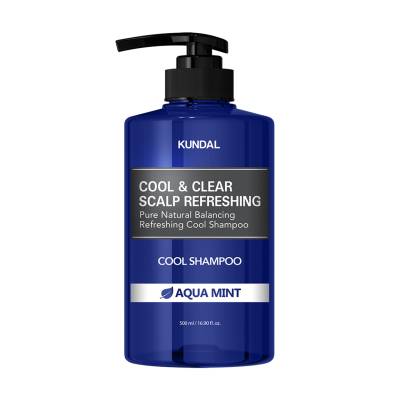 Podrobnoe foto шампунь для волосся kundal aqua mint cool and clear scalp refreshing shampoo, 500 мл