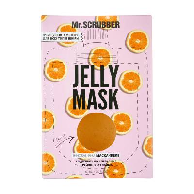 Podrobnoe foto маска-желе для обличчя mr.scrubber jelly mask для очищення і вітамінізування, з гідролатами грейпфрута, апельсина та лайма, 60 мл