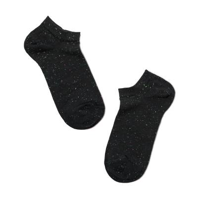 Podrobnoe foto шкарпетки жіночі conte elegant active   16с-62сп (ультракороткі, pixels) бавовняні  чорний р.23