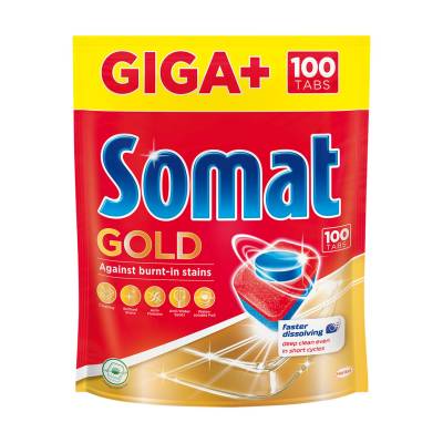 Podrobnoe foto таблетки для посудомийної машини somat giga plus gold, 100 шт