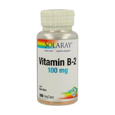 Podrobnoe foto харчова добавка вітаміни в капсулах solaray vitamin b2 вітамін b2 100 мг, 100 шт