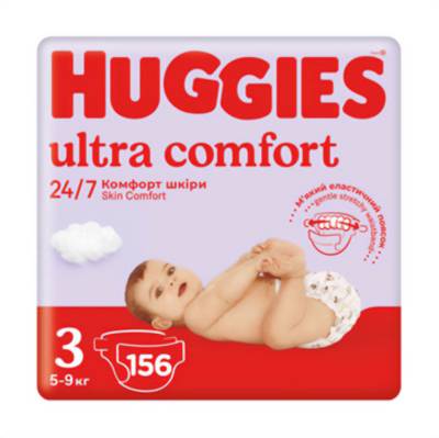 Podrobnoe foto підгузки huggies ultra comfort розмір 3 (5-9 кг), 156 шт
