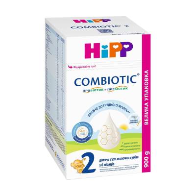 Podrobnoe foto дитяча суха молочна суміш hipp combiotiс 2 для подальшого годування, з 6 місяців, 900 г