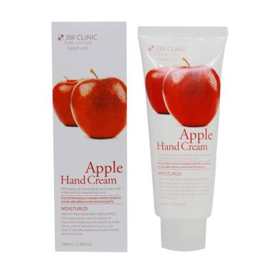Podrobnoe foto крем для рук 3w clinic moisturize apple hand cream яблуко, 100 мл