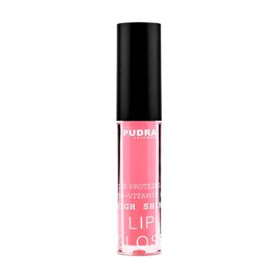 Podrobnoe foto блиск для губ pudra cosmetics high shine lip gloss з протеїнами шовку та провітаміном b5, 05 dolly pink, 2.5 г