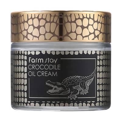 Podrobnoe foto крем для обличчя farmstay crocodile oil cream з жиром крокодила, 70 мл