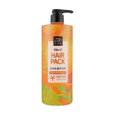 Podrobnoe foto живильний шампунь mise en scene vita-c hair pack nourishing shampoo для сухого волосся, з вітаміном с, 1.5 л
