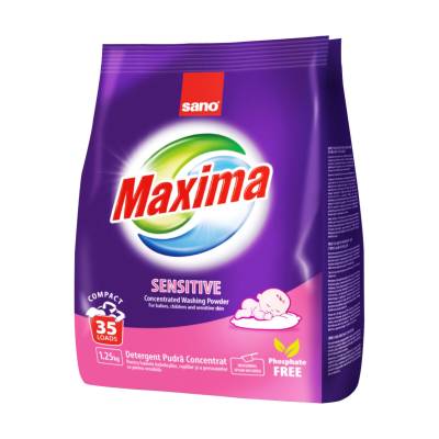 Podrobnoe foto пральний порошок sano maxima sensitive 35 циклів прання, 1.25 кг