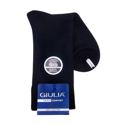 Podrobnoe foto шкарпетки чоловічі giulia man comfort melange 03, black, розмір 41-42