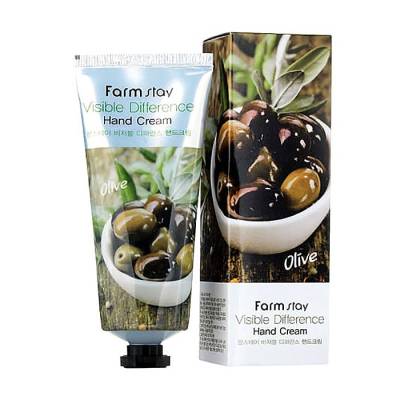 Podrobnoe foto крем для рук farm stay visible difference hand cream olive з екстрактом оливи, 100 мл
