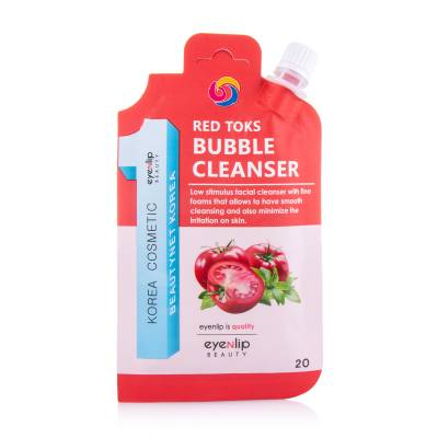 Podrobnoe foto бульбашковий очищувальний засіб eyenlip red toks bubble cleanser з екстрактом томату, 20 г