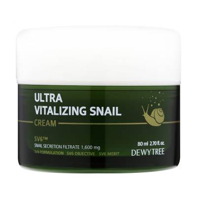 Podrobnoe foto крем для обличчя dewytree ultra vitalizing snail cream з екстрактом равлика, 80 мл