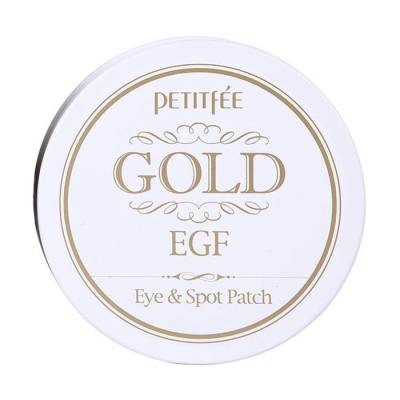 Podrobnoe foto гідрогелеві патчі для шкіри навколо очей petitfee & koelf gold&egf eye & spot patch з золотом, 60+30 шт