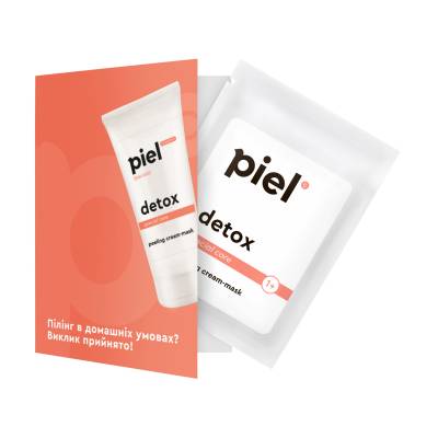 Podrobnoe foto очищувальна крем-маска для обличчя piel cosmetics specialist detox peeling cream mask з ефектом пілінгу, 3 мл (саше)