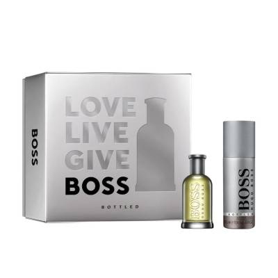Podrobnoe foto парфумований набір чоловічий hugo boss boss bottled set (туалетна вода, 50 мл + дезодорант-спрей, 150 мл )