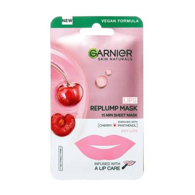 Podrobnoe foto тканинна маска для губ garnier skin naturals replump mask зволоження та відновлення, 5 г