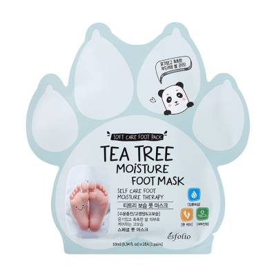 Podrobnoe foto маска для ніг esfolio tea tree moisture foot mask зволожувальна, з екстрактом чайного дерева, 1 пара