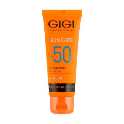 Podrobnoe foto захисний зволожувальний крем gigi sun care daily moist active anti-age spf 50 для всіх типів шкіри обличчя, 75 мл