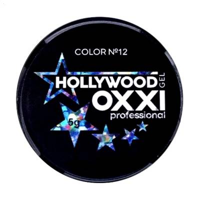 Podrobnoe foto глітерний гель для манікюру oxxi professional hollywood 12 синьо-блакитна веселка з голографічним ефектом, 5 г