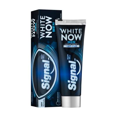 Podrobnoe foto зубна паста для чоловіків signal white now men instant white toothpaste з відбілювальним ефектом, 75 мл