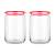 foto набір банок для зберігання продуктів luminarc plano pink, з кришками, 2*1 л (q8246)
