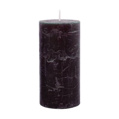 Podrobnoe foto циліндрична свічка candlesense decor rustic чорна, діаметр 6 см, висота 12 см