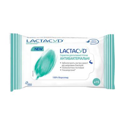 Podrobnoe foto серветки для інтимної гігієни lactacyd антибактеріальні, 15 шт