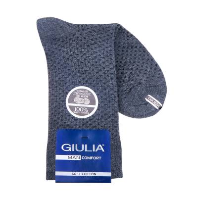 Podrobnoe foto шкарпетки чоловічі giulia man comfort melange 03, dark grey melange, розмір 45-46