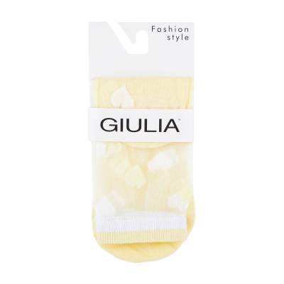 Podrobnoe foto фантазійні шкарпетки жіночі giulia ws2 cristal-066 класичні, light yellow, розмір 36-38