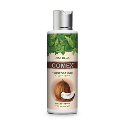 Podrobnoe foto натуральна кокосова олія для тіла та волосся comex extra virgin, 150 мл