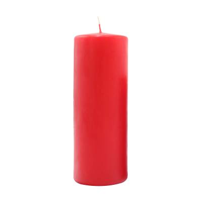 Podrobnoe foto циліндрична свічка candlesense decor червона, діаметр 7 см, висота 19 см