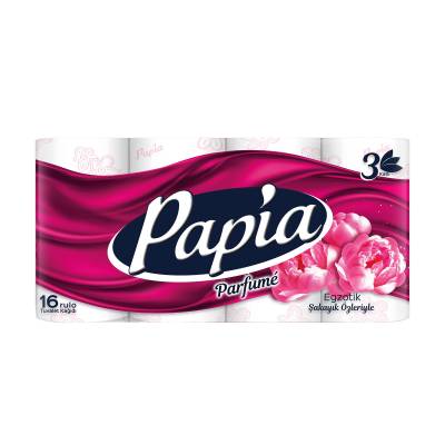 Podrobnoe foto туалетний папiр papia parfume exotic 3-х шаровий, 16 рулонів