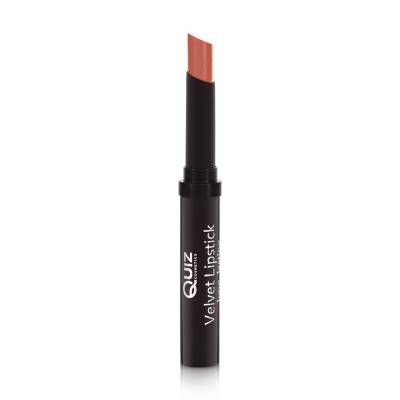 Podrobnoe foto стійка помада для губ quiz cosmetics velvet lipstick long lasting 104 cappu-ccino, 3 г