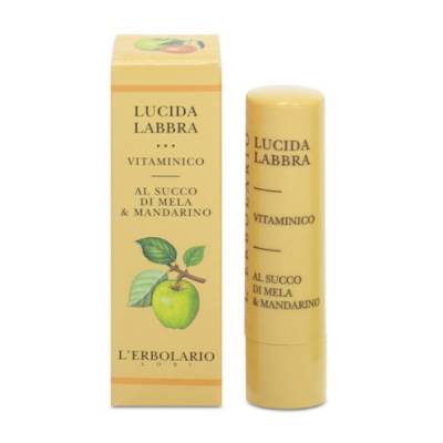 Podrobnoe foto вітамінний блиск для губ l'erbolario lucida labbra vitaminico на основі яблучного соку та мандарина, 4.5 мл